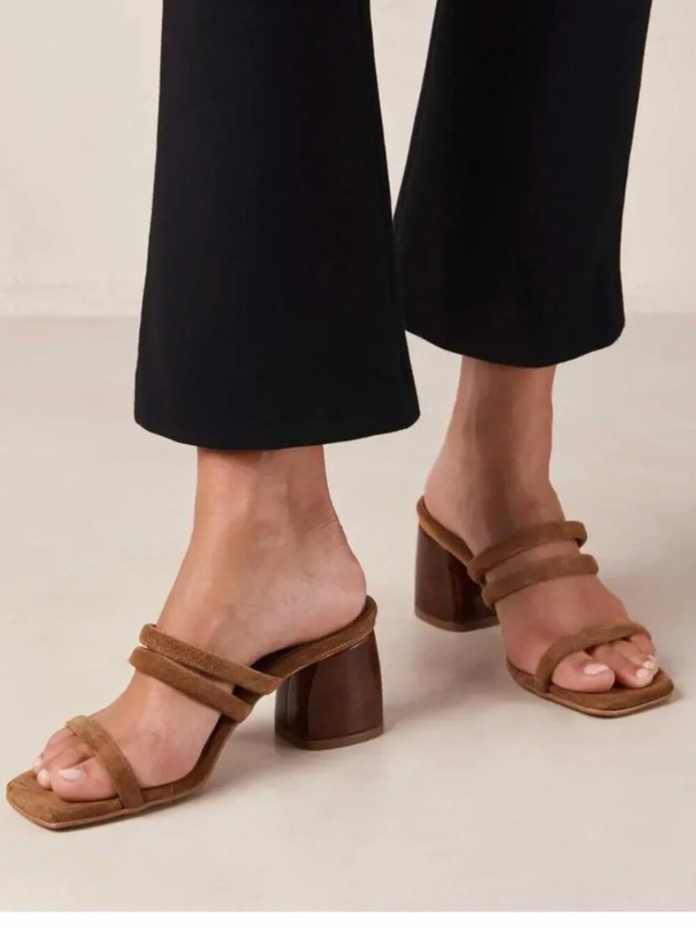 Alohas Indiana Suede Heeled Sandals, Size 36 - Picture 1 of 4